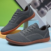 cheap Men&#039;s Sneakers-Men&#039;s White Knit Sneakers with Bright Orange Sole – Breathable Casual Shoes for Running, Outdoor Activities and Urban Style