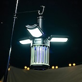 Недорогие Ошибка Zapper-электрическая лампа от комаров с кемпинговым светом, уличная лампа от комаров, двойная функция мухоловки и кемпингового фонаря, портативная и перезаряжаемая для заднего двора, кемпинга и путешествий