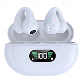 お買い得  ワイヤレスヘッドホン-骨伝導ワイヤレスイヤフォン Bluetooth 5.3 – HD音声、ノイズリダクション、LEDディスプレイ、デュアル接続、タッチコントロール、ランニング＆スポーツに最適