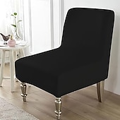 baratos Cobertura de Sofa-Capa para cadeira elástica sem braços, de cor sólida e à prova d&#039;água, de 1 peça, em couro sintético durável, para cadeiras individuais grandes, ideal para proteção de móveis residenciais e de hotéis