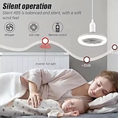 cheap Light Bulbs-E27 LED Ceiling Fan Light Bulb with Remote Control 7.5inch 3 Color Temp Silent Dimmable Fanlight with 3 Fan Speed for Bedroom Dining Room Study
