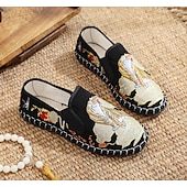 levne Pánské nazouváky a mokasíny-Pánské bílé espadrilky nazouvací boty s uměleckou výšivkou - stylová obuv s jedinečným tygřím designem