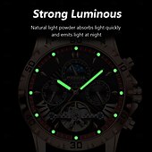 olcso Mechanikus órák-1410 Férfi Automata Mechanikai Óra – Multifunkcionális Tourbillon Eredeti Bőr Pánttal Luminiscens Diala 30M Vízhatlan Zafír Üveg Klasszikus Üzleti