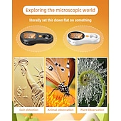 cheap Tool Accessories-Digital Microscope Handheld 2.0 inch IPS Color Screen,Portable Digital Magnifying Glass 500x,Marco Microscope for Kids,Built-in 8LED Lights,USB Compatible with PC Windows, Mac OS