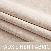 billiga Fönsterprodukter-Linnedraperier för Vardagsrum Sovrum Mörkläggnings-grommet Bundle Back Tab/Pinch Pleated Ljusblockerande Gardiner Rummet Mörkläggande 1 styck Kräm