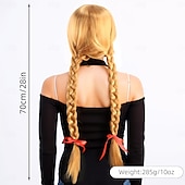 abordables Perruques Synthétiques Sans Bonnet-Perruque Synthétique Droit crépu Lisse Yaki Coupe dégradée Avec frange Fabriqué à la Machine Perruque 28 pouces A1 Cheveux synthétiques Femmes Fête Classique Nouvelle Arrivée Marron