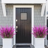 olcso Műnövények és virágok-műlevendula virág, műanyag modern kortárs szabálytalan asztali virágdekoráció, egyedi design otthoni irodába, stílusos műnövény kompozíció