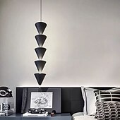 economico Luci a sospensione-Lampada a sospensione a LED moderna, lampada da comodino nera, 17*85 cm, design lineare, finiture in metallo verniciato, moderna, 220-240 V, 110-120 V