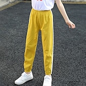 preiswerte Unterteile-Kinder Jungen Hose Hose Gestreift Weich Komfort Hose Outdoor Basic Weiß Gelb Hellgrün Mittlere Taille