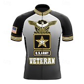 abordables Maillots pour hommes-Homme Maillot de cyclisme Aigle Jour de l&#039;Indépendance Drapeau national Manche Courte Cyclisme T-shirt Maillot Top avec 3 poches arrière VTT Vélo tout terrain Cyclisme sur route Séchage Rapide Bandes