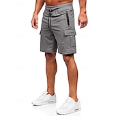 abordables Short de survêtement-Homme Short athlétique Shorts de survêtement Shorts Shorts d&#039;été Avec Poches Cordon de serrage Taille Élastique Uni Confort Respirant Court Extérieur Sports Classique Occasionnel Noir Gris Claire