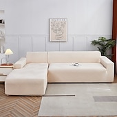 preiswerte Sofabezug-Stretch-Sofabezug, Schonbezug, Jacquard, elastisch, Sofagarnitur, Sessel, Loveseat, 4- oder 3-Sitzer, L-Form, grau, botanische Pflanzen, weich, strapazierfähig, waschbar