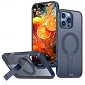 Χαμηλού Κόστους iPhone Θήκες-τηλέφωνο tok Για iPhone 17 Pro Max 17 Air 16 15 14 Pro Max Plus 16e 13 12 11 Pro Max Πίσω Κάλυμμα Θήκη μαγνητικής προσρόφησης με βάση στήριξης Υποστήριξη ασύρματης φόρτισης Σταντ ποδηλάτου