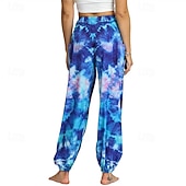 cheap Bottoms-Retro Vintage Boho 1970s Harem pants Yoga Pants Hippie Tie Dye Smocked Waist Rainbow Fancy Dress Women's Halloween Carnival Pride Parade Pride Month Festival Adults' Pants