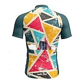 economico Maglie da uomo-Per uomo Maglia da Ciclismo Manica Corta Bicicletta Maglietta Top con 3 tasche posteriori Resistente ai Raggi UV Traspirante Asciugatura Rapida Cerniera Frontale Verde Gli sport Abbigliamento