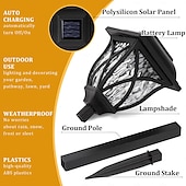 cheap Pathway Lights &amp; Lanterns-2 Pcs Outdoor Pathway Lights Solar Waterproof Floor Plug in Light Courtyard Garden Path Park Street Pool Villa Decorative Light Landscape Light Lighting