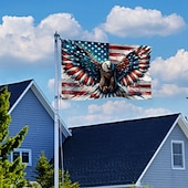 cheap Garden Flags, Banner-4th of July Outdoor Indoor with Grommets Patriotic Flag Independence Day American House Yard Garden Decorations Holiday Banner Sign