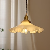 economico Luci Isola cucina-Lampadari a sospensione a LED, lampade a sospensione per soffitto, lampade a sospensione in vetro e ottone, paralume, lampadari per sala da pranzo, decorazione di lusso per soggiorno 110-240 V