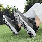 cheap Men&#039;s Golf Shoes-Men&#039;s Black and Gray Golf Shoes with Non-Slip Sole - Comfortable and Durable Footwear for Professional Golfers
