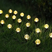 cheap Pathway Lights &amp; Lanterns-Solar Pathway Lights Landscape Lights Bubble Beads Shaped Outdoor Professional Waterproofing Solar String Lights for Path Garden Patio Decorative Creative Lamp