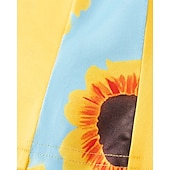 preiswerte Casual Kleider-Kinder Mädchen Kleid Farbblock Ärmellos Outdoor Patchwork Niedlich Basic Baumwolle Knielang Freizeitkleid Sommer Ab 4 Jahren Gelb