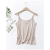ieftine Top simplu-Pentru femei Camisole Tank Top Culoare solidă Zilnic De Bază Casual Fără manșon Cu Bretele Topuri obișnuite Zilnic Fără Spate Negru Alb Roz Îmbujorat Bleumarin Trifoi Vară