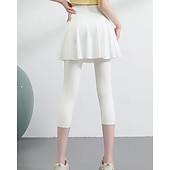 economico Gonne e Skorts da Donna-Per donna Tinta unita Gonna casual Gonna da tennis con leggings Tasche Laterali Asciugatura Rapida Tennis Golf Pickleball Pantaloni Nero Bianco Blu Spandex Abbigliamento da tennis