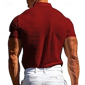 economico Vacanza-Per uomo Polo Maglia da golf All&#039;aperto Abbigliamento quotidiano Bavero Manica Corta Moda Hawaiano Albero di Cocco Stampato Estate Vestibilità regolare Nero Bianco Giallo Vino Azzurro cielo Grigio