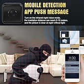 baratos Câmaras de Rede IP de Interior-Mini câmera de vigilância interna sem fio para casa, pequena câmera externa com wifi para animais de estimação, ângulo amplo, visão noturna, câmera interna e externa para casa, sem necessidade de