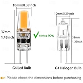 economico Luci LED bi-pin-Lampadine a LED G4 da 3 W equivalenti a lampadine alogene bi-pin con attacco G4 tipo T3 JC da 30 W, AC/DC 12 V, bianco caldo per luci sottopensile, luci da soffitto, camper, barche, 10 pezzi