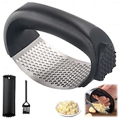 economico Utensili e gadget da cucina-Set trita aglio, batticarne e spremiaglio due in uno, con spazzola e pelapatate inclusi, 3 pezzi/set