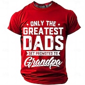 voordelige 3D-T-shirts voor heren-Voor heren Grappig jargon vader T-shirt Korte mouw T-shirt 3D-afdrukken Strakke ronde hals Overhemd Modieus Dagelijks Basic Straat Casual Dagelijks Zwart Rood blauw Zomer Lente Kleding S M L XL XXL