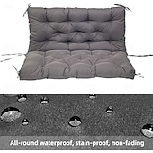 economico Copertura impermeabile-Cuscini per altalena da veranda, cuscini per patio, cuscini impermeabili per sedie a dondolo da 2-3 posti per mobili da esterno, cuscini spessi per altalena da esterno da 4 pollici, per giardino esterno da patio