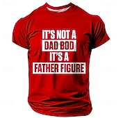 economico Magliette divertenti da uomo-Per uomo Gergo divertente padre Maglietta Manica Corta maglietta Stampa 3D Girocollo Camicia Moda Quotidiano Essenziale Streetwear Casuale Quotidiano Nero Rosso Blu Estate Primavera Abbigliamento S M