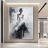 levne Motivy postav-ručně malované nástěnné umění portrét ženy olejomalba na plátně zakázka vintage tanečnice dívka olejomalba obývací pokoj nástěnná dekorace moderní nástěnné umění bytová dekorace dekorace připravená k