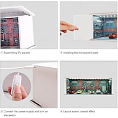 cheap Storage &amp; Organization-1:64 Model Car Display Case Diecast Diorama Garage，Simulated Parking Lot Model Miniature Scene Parking Lot PVC Assembly with Light Parking Space Model Display Frame Toy Display Box