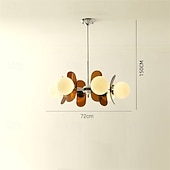 baratos Luzes pendentes-Luminária pendente LED 3/6/8 luzes, estilo moderno de meados do século, E14, lustre grande, globo branco, luminária de teto embutida em latão vintage Sputnik, luminária pendente de ilha de cozinha,