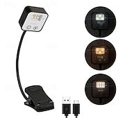 abordables Lampes de lecture-lampes de lecture rechargeables pour lire la nuit au lit 6 lampes de lecture à LED &amp;Fonction mémoire - 3 températures de couleur, 5 niveaux de luminosité réglables, lampes à pince légères pour les