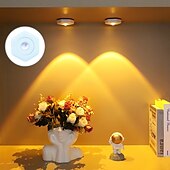 billige Innendørsbelysning-Sekskantet katteøye-vegglampe, skaplamper, solnedgangslampe, projektor, solnedgangslys, batteridrevet, berøringslys, kranlys, av/på, selvklebende lys, for bokhylle, spiskammers, hjem og soveromsdekor