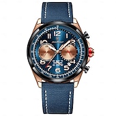 abordables Relojes de Cuarzo-Reloj de cuarzo multifunción para hombre, nuevo, resistente al agua, con luz nocturna y cronómetro, a la moda y para tiempo libre, 862
