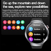 abordables Relojes inteligentes-Reloj inteligente et475 de 1,73&#039;&#039; con pantalla AMOLED, llamadas Bluetooth, emergencia SOS, modo multideportivo, detección de fatiga y sueño, corona giratoria y esfera redonda resistente al agua para hombre.