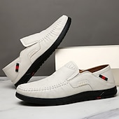 Χαμηλού Κόστους Slip-On Καθημερινά Παπούτσια-Ανδρικά πορτοκαλί μοκασίνια από τεχνητό δέρμα, άνετα, casual παπούτσια, ιδανικά για καθημερινή χρήση και χαλαρές εξόδους.