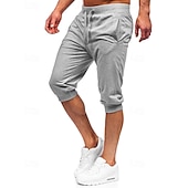 ieftine Pantaloni scurți de sudoare-Bărbați Pantaloni scurti de atletism Pantaloni Capri Pantaloni scurți de sudoare Pantaloni scurți de vară Buzunar Cordon Talie elastică Simplu Confort Respirabil Lungime gambă În aer liber Sport