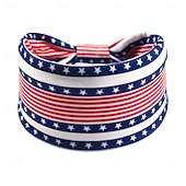 preiswerte Haarstyling-Zubehör-Stirnbänder mit amerikanischer Flagge für Frauen, patriotisches gedrehtes Haarband in Rot, Weiß und Blau, dehnbares, sportliches Haar-Accessoire für den Unabhängigkeitstag der USA, den Gedenktag