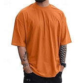 abordables T-shirts décontractés pour hommes-Homme T-shirt Chemise à manches courtes Manche Courte Col ras du cou Été Uni Mode Designer Basique Classique Vacances Rue Sortir Noir Blanche Jaune T-shirt haut de gamme pour homme