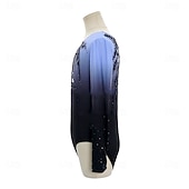 abordables Disfraces de Patinaje Artístico para Niños y Hombres-Top de patinaje artístico Hombre Chico Patinaje Sobre Hielo Tops Gris oscuro Retazos Teñido Halo Licra Alta elasticidad Entrenamiento Competición Ropa de Patinaje Clásico Cristal / Strass Manga Larga