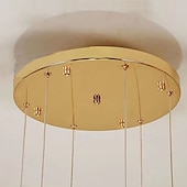 economico Lampadari-Lampada a sospensione a LED dimmerabile con 3/5/6/8/10/12/16/20 luci in cristallo per isola cucina moderna, illuminazione a sospensione regolabile per isola cucina, lampadario a LED nero oro per sala
