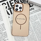 cheap iPhone Cases-Magnetic Phone Case for iPhone 16/15/14/13/12 Pro Max/Plus – Translucent PC Back Cover, MagSafe Compatible, Magnetic Adsorption, Wireless Charging Support