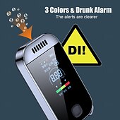 abordables Alarmes pour voiture-Éthylotest numérique portable porte-clés – affichage LED, alerte alcool 3 couleurs, sans contact, rechargeable par USB, précis et hygiénique, pour les conducteurs et l&#039;usage personnel