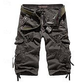 voordelige Klassiek-Voor heren Cargoshorts Wandelshorts Meerdere zakken Effen Kuitlengte Dagelijks Basic Slank Rode Wijn Zwart